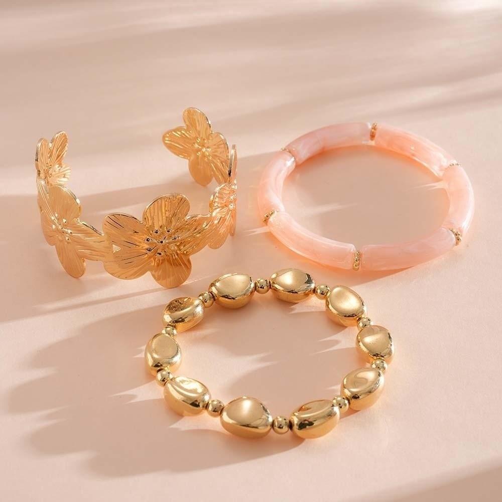 

Resin Stacked Round Bangle Acrylic Women s Wrist Jewelry Geometric Resin Bracelet Hand Accessory розовый