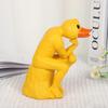 New Funny Thinker Middle Finger Duck,Mini Little Duck Ornament Decor Prank Gifts