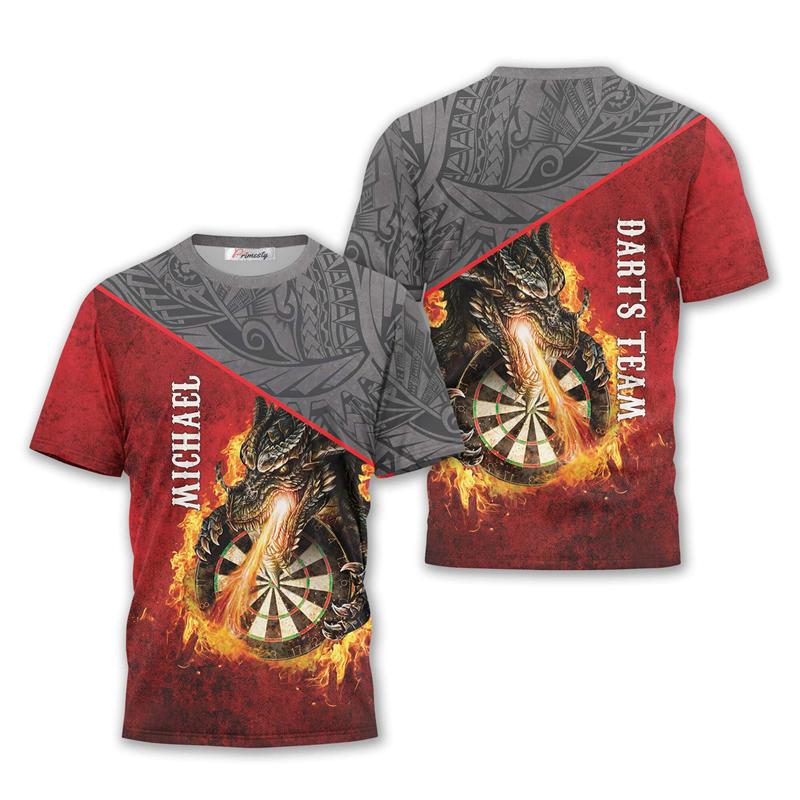 

Free Custom Name Darts Jersey Sports Player Tattoo 3DPrint Summer Casual Funny T-shirt Streetwear Short Sleeves T-Shirts Clothes XXS