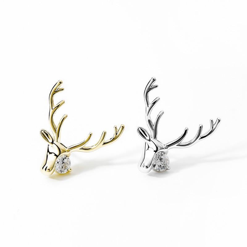 Della 925 Silver Reindeer Stud Earrings: Elegant, Trendy & Distinctive for Women 2022