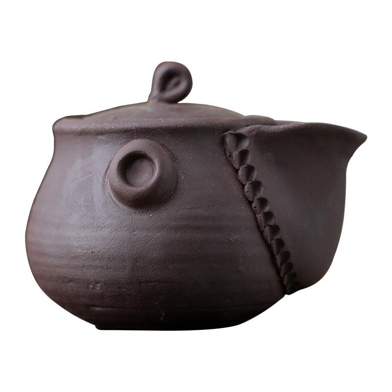 Purple Clay Treasure Bottle: Handmade Retro Ceramic Teapot for High-Grade Kung Fu Tea Tasting