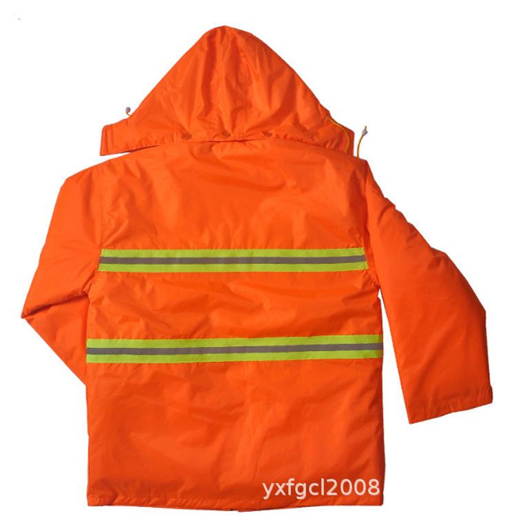 Waterproof Winter Cotton Jacket with Detachable Liner for Sanitation Workers