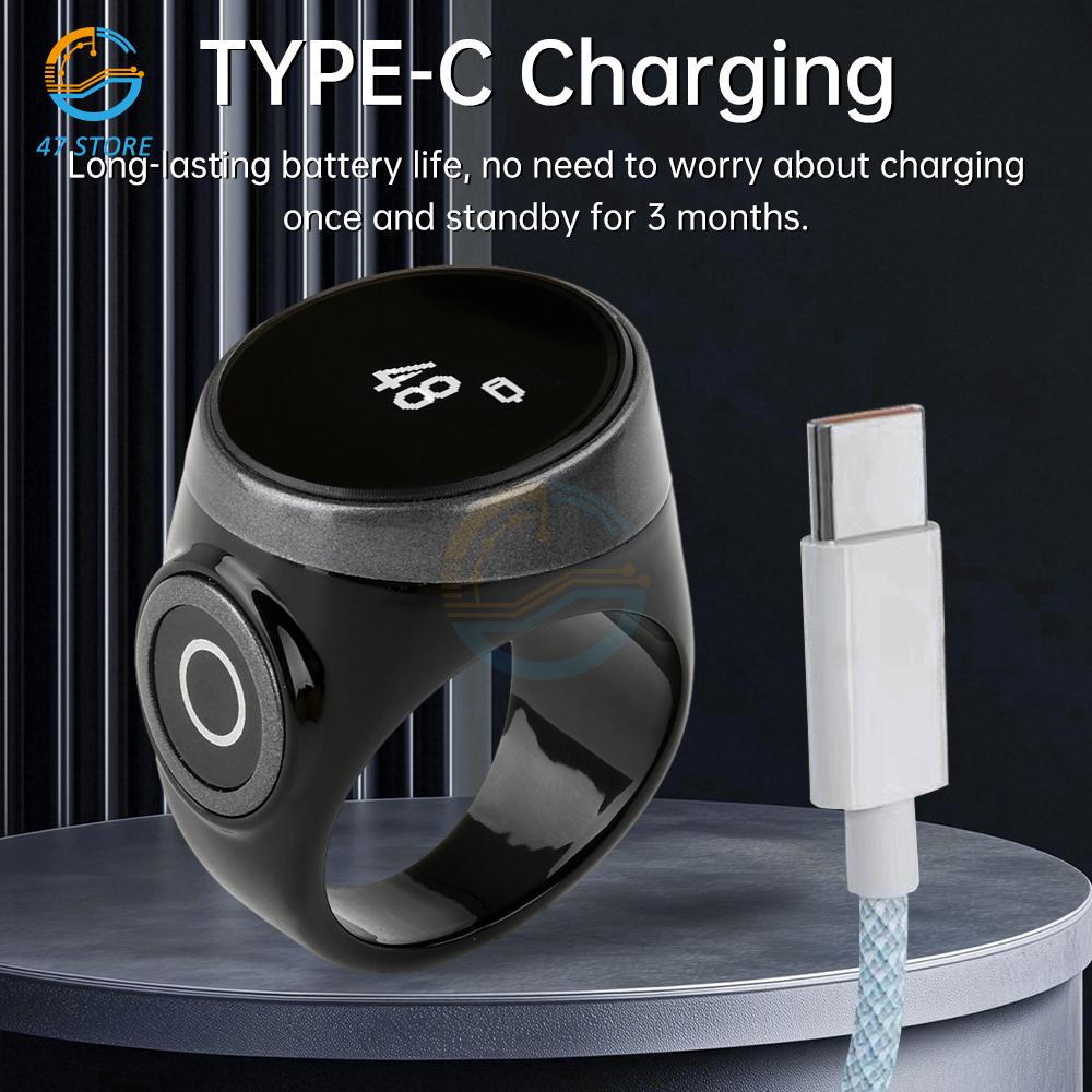 S9 Ring Type Counter Intelligent Battery Display Counter Type-C Waterproof Touch/Button Type Electronic Digital Zikr Counter