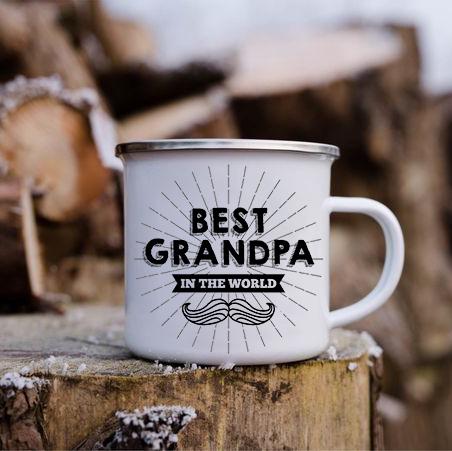 Promoted to Grandpa Mug Grandfather Coffee Mugs for Pregnancy Announcement New Baby Family enamel Cup surprise gift for grandad