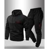 Mens Hooded Sweatshirt Set Long Sleeve Top Pants Casual Sportswear Loose Fit