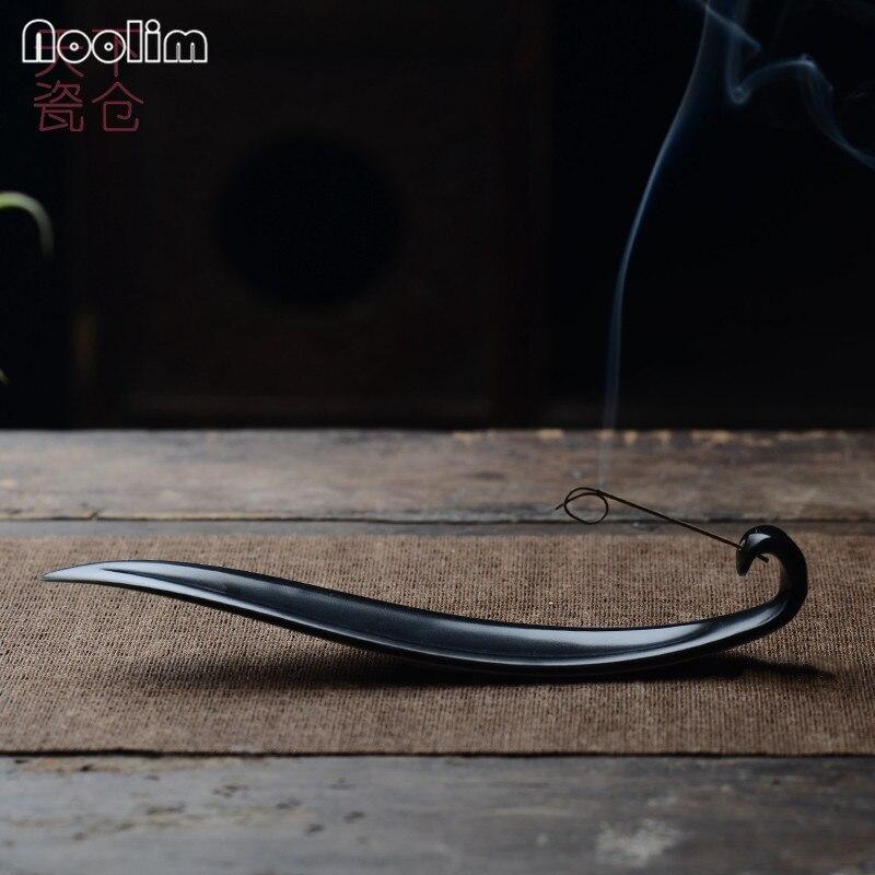 Keramisk pilbladsform Rökelsebrännare Bas Hållare för rökelsestav Aroma rökelsekar Heminredning