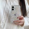 Cute Cartoon Sanrio Cinnamoroll Bling Glitter Stars Phone Case For iPhone 17 16 15 14 13 Pro Max Transparent Soft TPU Cover