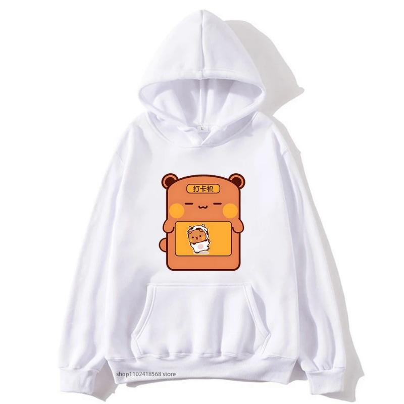 Anime Bubu Dudu Print Hoodies for Men Women Clothing Funny Cartoon Graphic Streetwear Long Sleeve Loose Hooded Sweatshirt