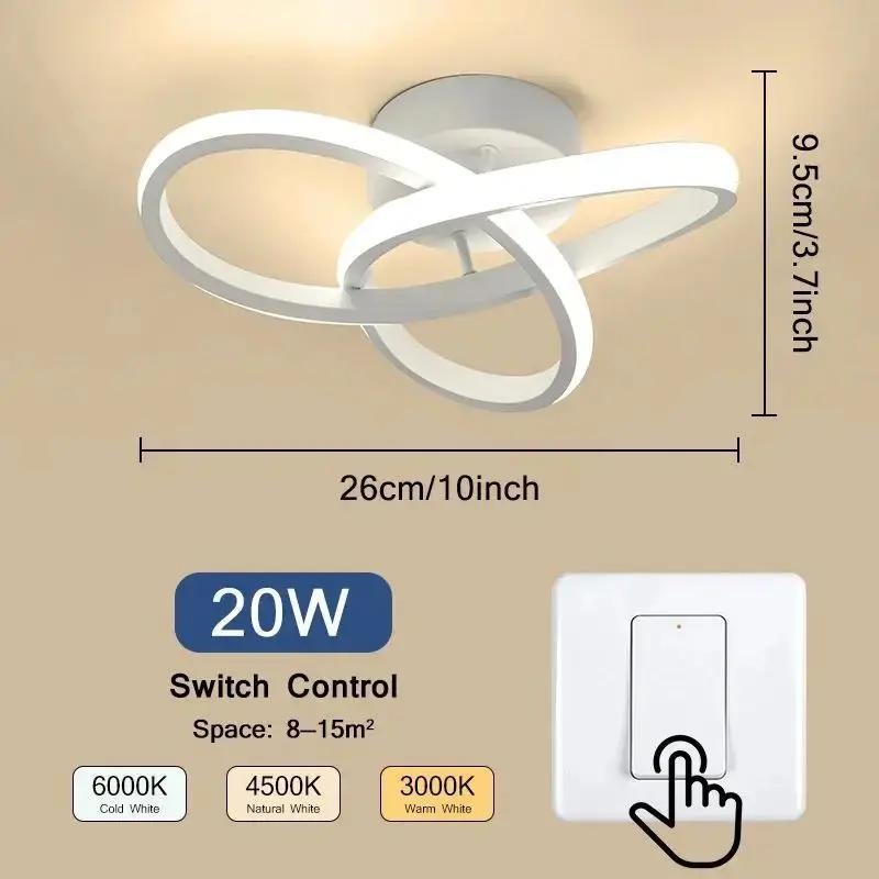 Modern Ceiling Light Household LED Pendant Light Three Color Light Bedroom Light Surface Installation 220V Restaurant Light