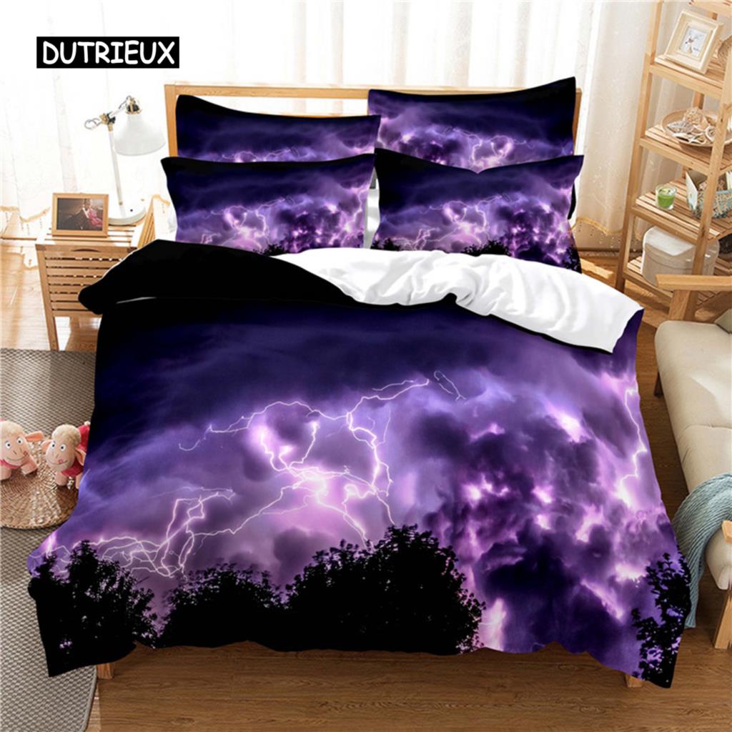 Sternennacht-Bettwäscheset, Bettbezug-Set, 3D-Bettwäsche, Digitaldruck, Bettwäsche, Queen-Size-Bettset, Modedesign