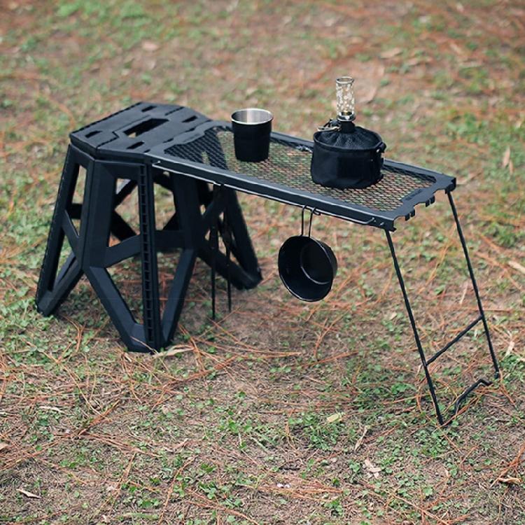 Folding Camping Table Light Weight Grill Table Cooking Grate Overfire Desk Portable Picnic Tables Easy to Clean