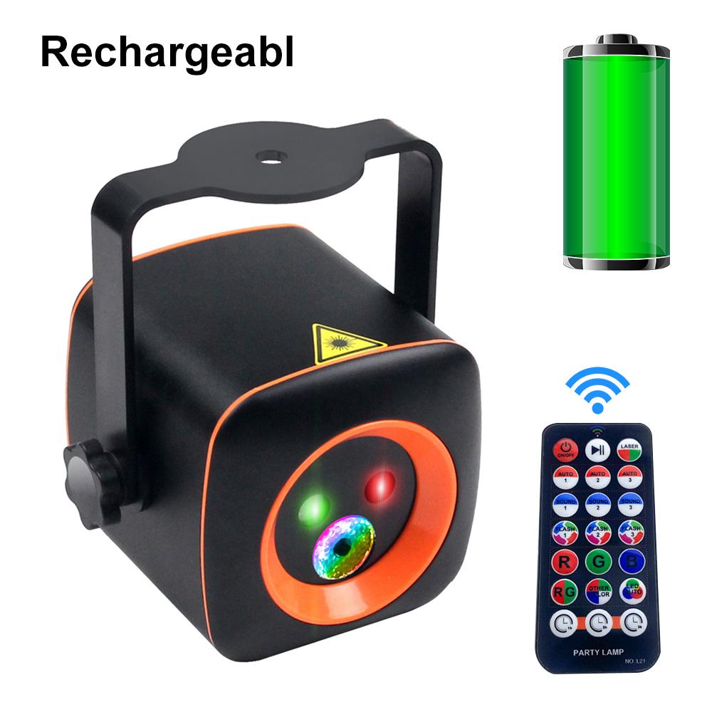 RGB LED Stage Light Disco DJ Laser Projector Lamp Sound Activated Strobe Light Remote Control Party Light for Home Bar Club