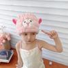 Children's Dry Hair Cap Coral Velvet Cartoon Rabbit Ear Suction Cap Female Adult Shower Cap