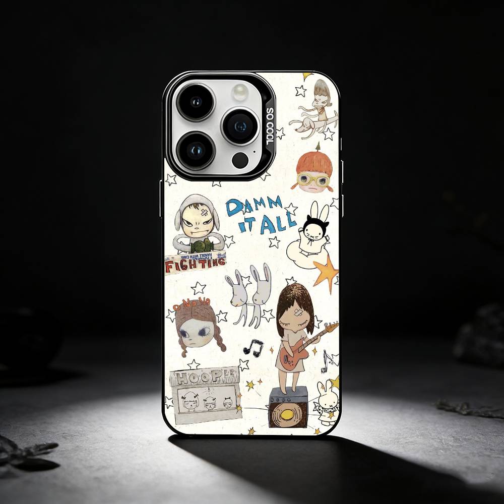 

Paintings Art Yoshitomo Phone Case For iPhone 17,16,15,14,13,12,11 Plus,Pro Max,XS,Colored silver phone case iPhone14Pro