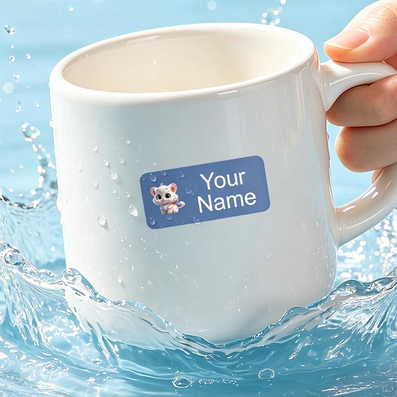 Customizable Personalized Name Labels For School Office Cost-Effective Multi-Scenario Stickers For Glassware Home Organization