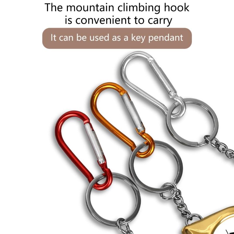 Compactly 3Meter Carbon Steel Measuring Tape with Carabiner Lightweight ABS Housing For Precise Measurement Tool