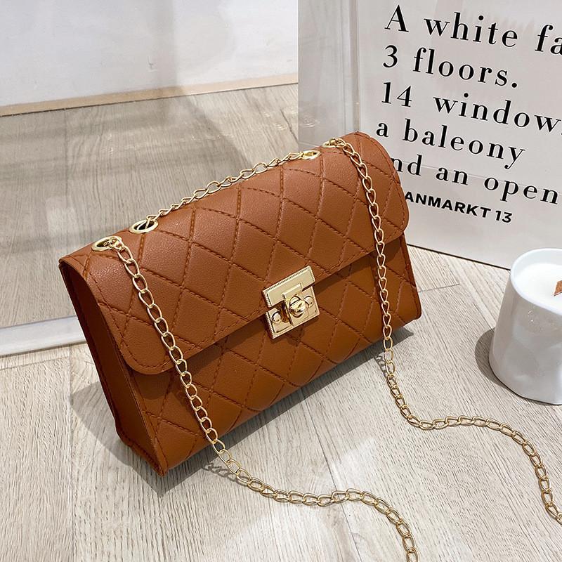 2022 Ladies Bag Pu Embossed Small Square Bag Sweet Fresh Women s Shoulder Bag коричневый