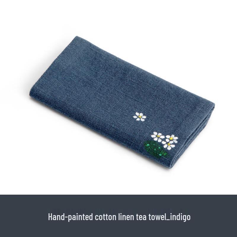

Hand-Painted Cotton Linen Tea Towel