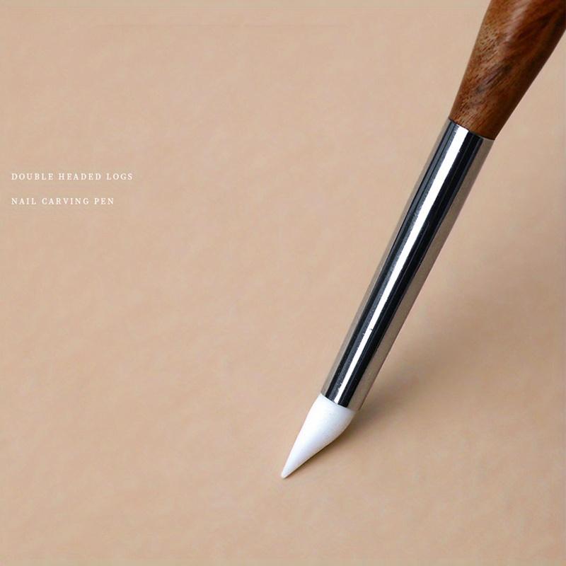 2Pcs Double-Head Nail Silicone Brushes Nail Art Dotting Pens, Sculpture Pen Set, Clay Sculpting Drawing Tools Gel Dotting Drawing Painting Pen