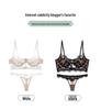 Elegant French Lace Lingerie Set: Sexy Camisole Bra with Beautiful Back Design