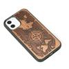 Wooden Case for iPhone 12 Mini Wind Rose Merbau