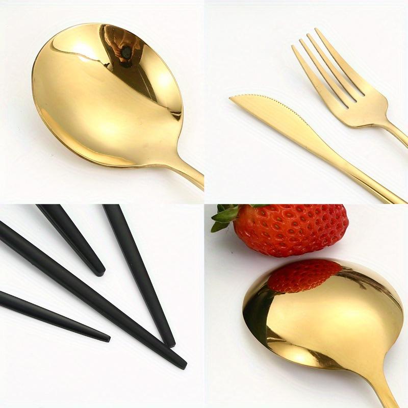 24-Piece Portugal Dinnerware Set - Flatware with Dishwasher Safe and Rust-Resistant Finish - Ideal for Kitchen Tableware and Everyday Dining