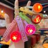 3D Flashing Baozi Key Ring LED Flashing Squeeze Toy Fidget Toy Steamed Bun Key Chain  Car Keys