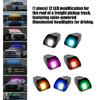 Truck Cab Roof Accent Lamp, Solar Powered 12 LED Marker Light for Pickups, Black ABS PC Housing
