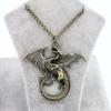2023 Fashion Retro Luminous Fairy Dragon Luminous Pendant Necklace Magic Steampunk Exquisite Gift Raw Crystal Jewelry Gifts