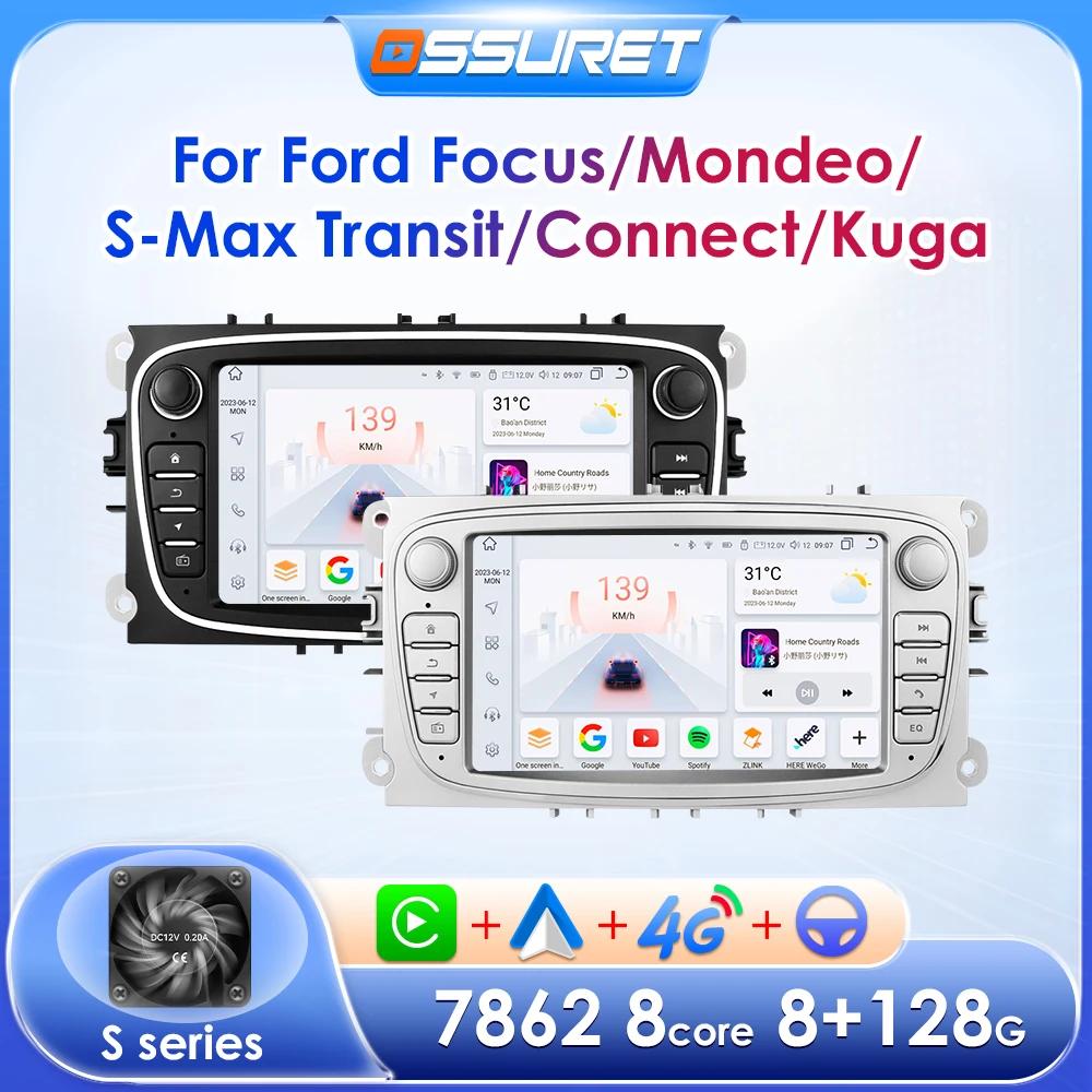 OSSURET 2Din Auto Android Multimedia für Ford Focus C S MAX 2008 Mondeo Galaxy Transit connect 2010 Player Touchscreen Intelligentes Autoradio Stereo