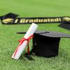 2025 Graduated Satin Sash Black Bachelor Caps with Tassel for Graduation Party Decoration Photo Props University Master Hat Gift