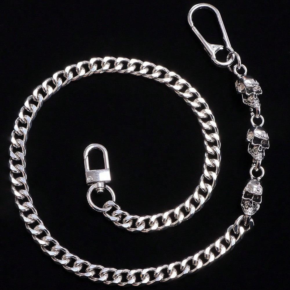 Accessories: Single-Layer Men's Skull Heavy Pants Chain, Personalized Skull Jeans Pants Chain