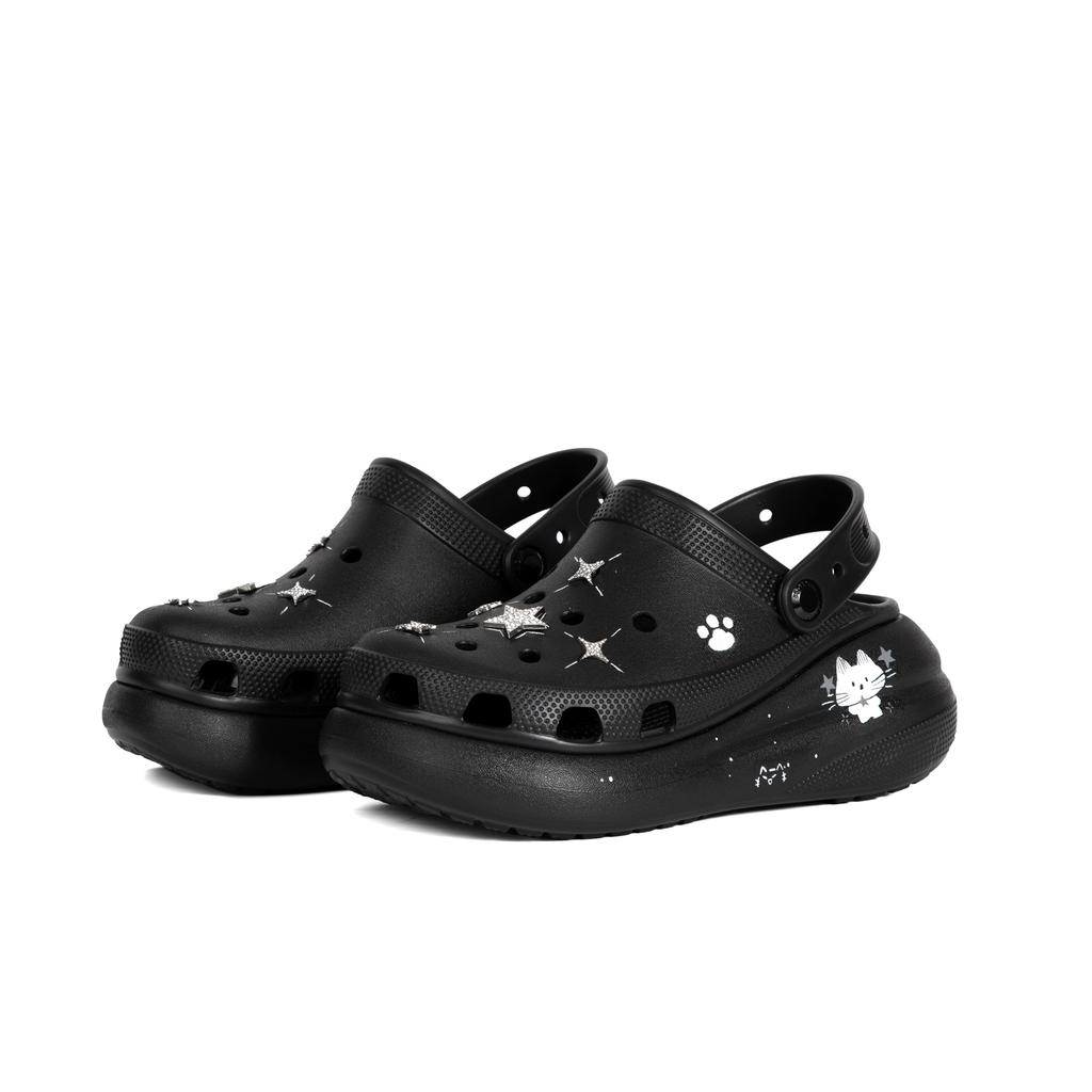 Crocs EVA Star-Made Star Kitten Cute Graffiti Rebellion Star Elements Romantic Casual Versatile Clogs for Men and Women