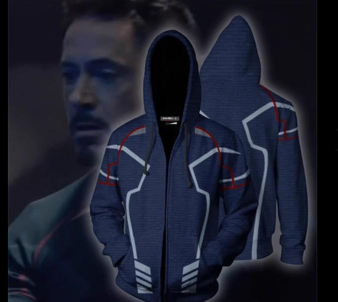 2025 Autumn/Winter Classic Marvel Series Men's Drawstring Zipper Hoodie