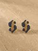 Vintage Gold Earrings For Women Cute Geometric Gold Plated Stainless Steel Trendy Colorful Summer Starfish Stud Earrings
