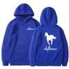 European and American Fashion Trend, Long Sleeved Hooded Top, Men's Loose Hoodie Deftones White Horse Print