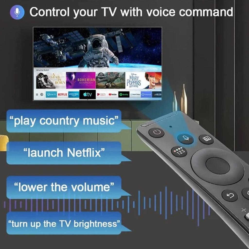 Universal Voice Remote Control BN59-01312F for Samsung Smart Curved Screen QLED/LED/LCD 8K/4K TVs with Voice Functionality