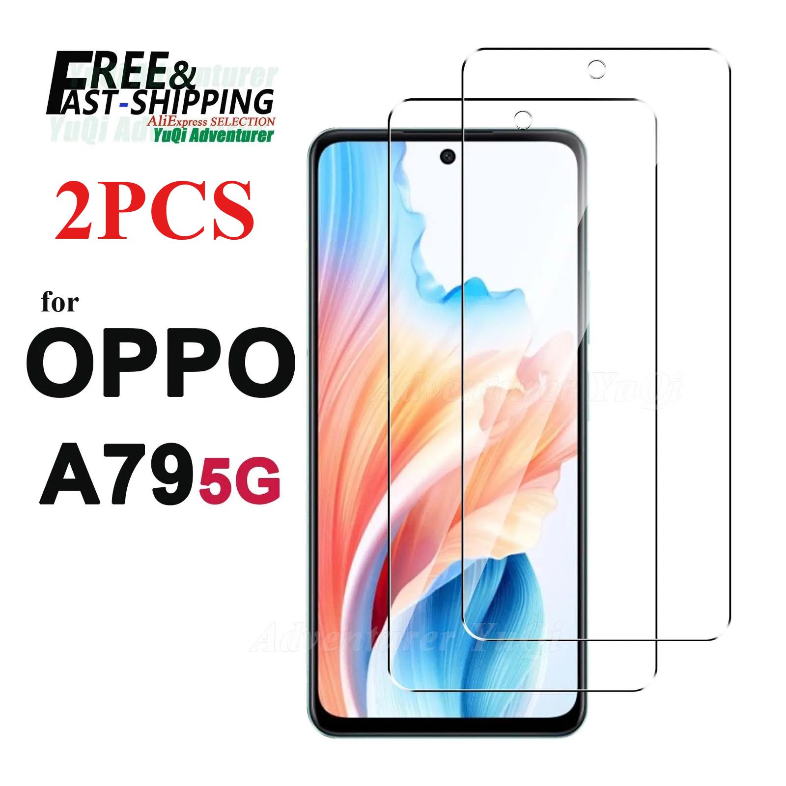 

2PCSScreen Protector For OPPO A79 5G, Tempered Glass HD Crystal 9H Anti Scratch Case Friendly Mica High Aluminum for Oppo A36 чистий