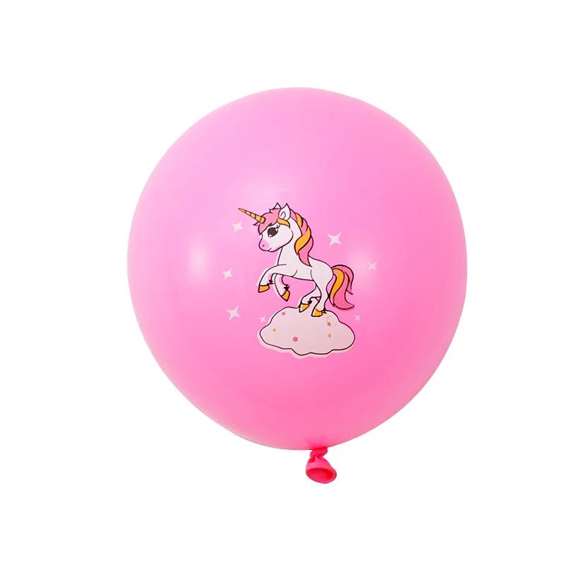 20pcs Pink Unicorn Latex Balloon Unicorn Theme Birth Date Celebration Decoration Children Girls Infant Shower Celebration Supplies Wedding Ballons