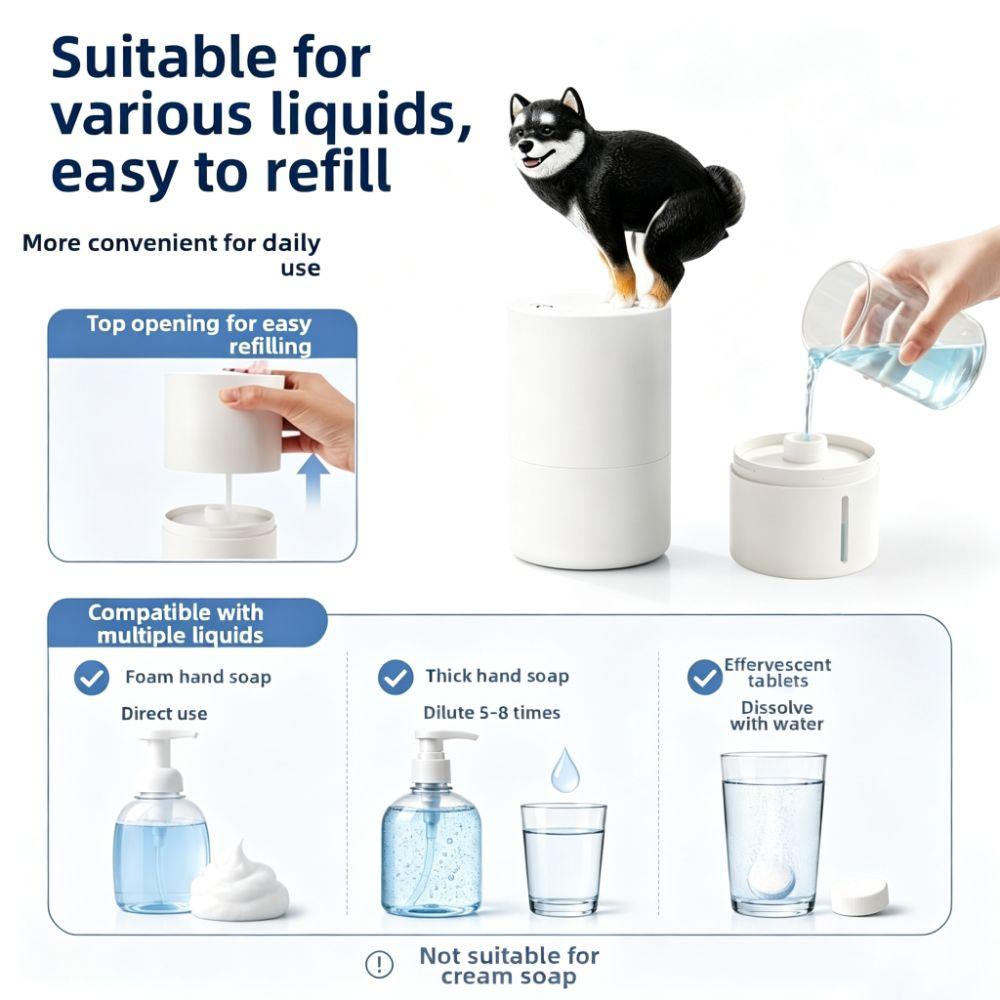 ABS Material Touchless Soap Dispenser Pigeon Shape Automatic Soap Dispenser Bathroom
