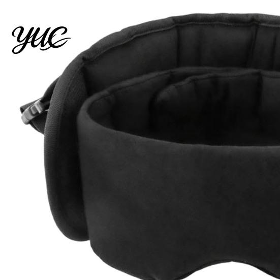 Adjustable Head Support 3-in-1 Travel Sleep Mask Set, Blackout Eye Cover with Neck Pillow & Road Trip Comfort Gear Arm Support, Portable Rest Kit for