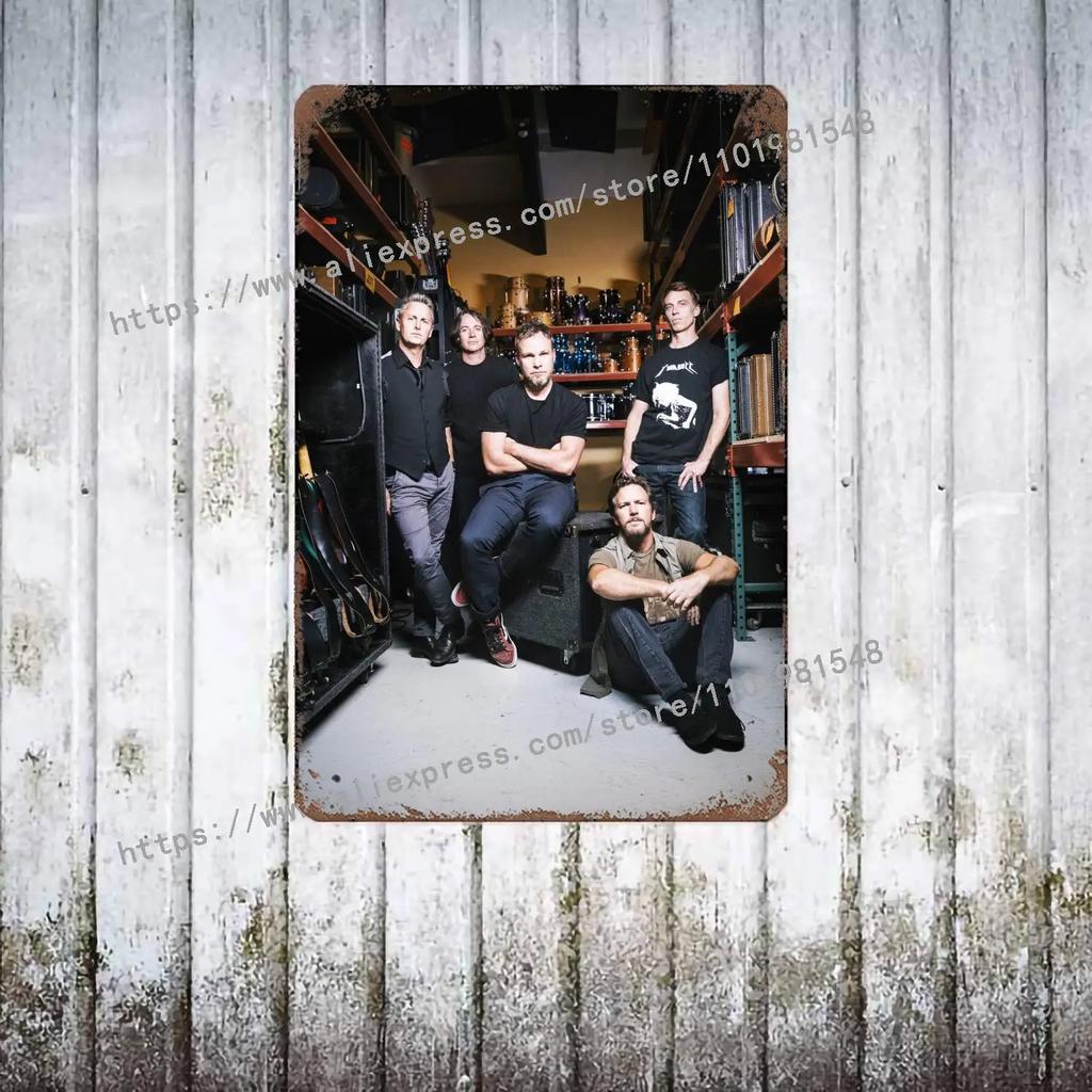 Pearl Jam Band metal Decor Poster Vintage Tin Sign Metal Sign Decorative Plaque for Pub Bar Man Cave Club Wall Decoration