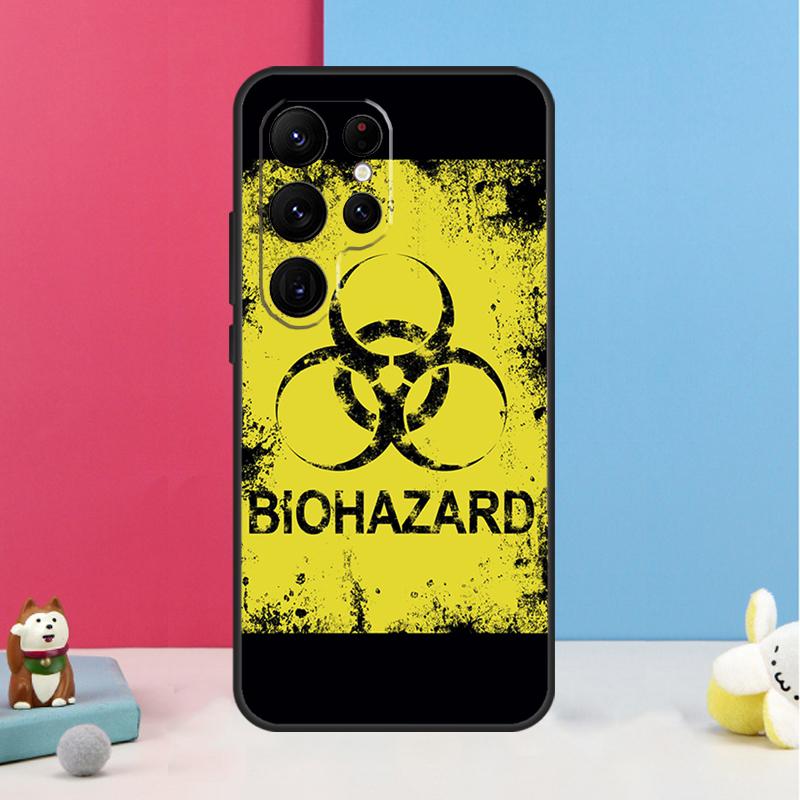 Biohazard Symbol Logo Case For Samsung Galaxy S24 S23 S22 Ultra S20 FE S21 FE Note 10 20 S8 S9 S10 Plus Coque