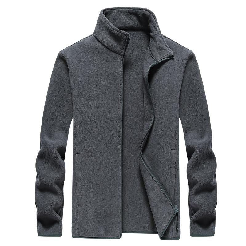 Winter Fleece Hiking Jacket Windbreaker for Men Sportswear Wool Lining Thickened Warm Men's Coat Plus Size Overcoat