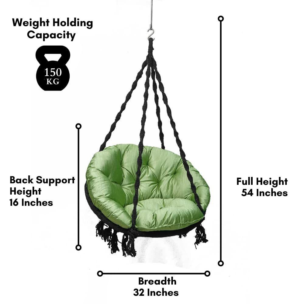 Jhula for Adults/Premium Round Shaped Swing for Adults/Swing for Balcony/Hammock Swing/Jhoola for Adults Outdoor/ 150kgs Weight