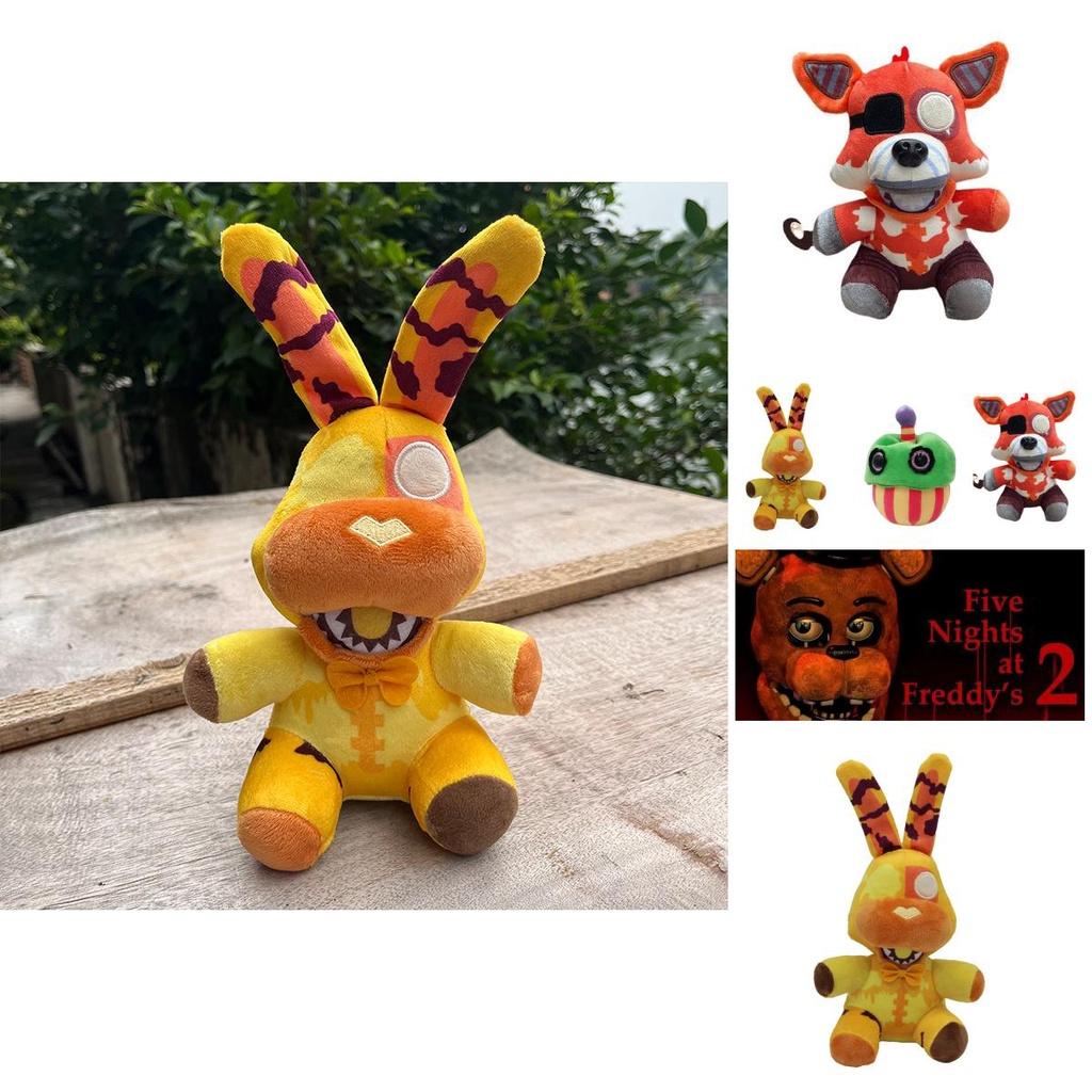 18cm Midnight Bear Plush Toy Red Fox Brown Bear Anime Game Collectible