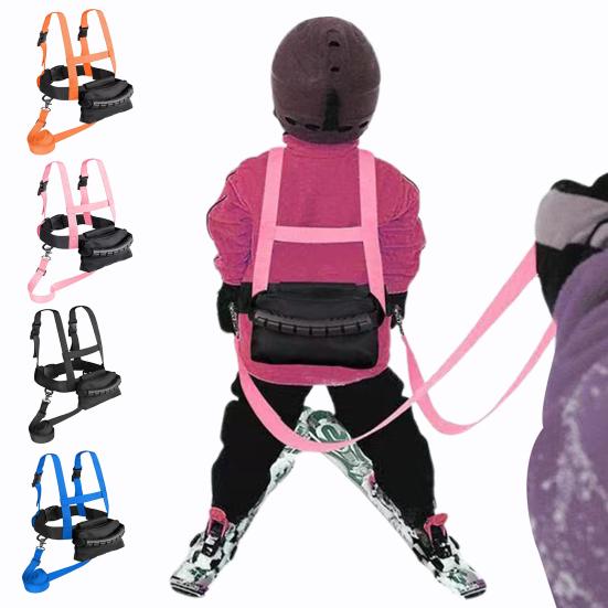 Children Ski Training Harness with Easy Lift Handle Heavy Duty Teach Kids Speed Control Beginner Snowboarding Skiing Auxiliary Trainer Traction Safety