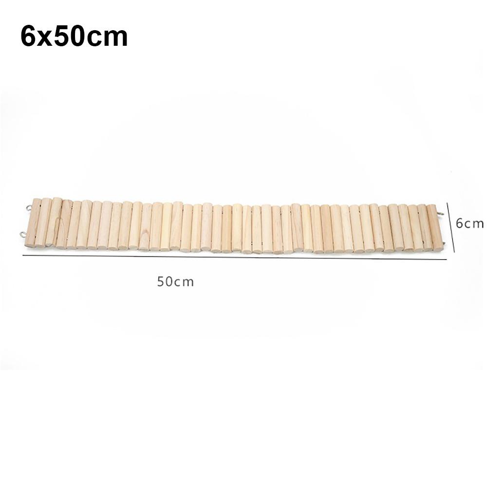 1Pcs Wooden Suspension Bridge Cage Decoration Floor Platform  Small Pet Supplies