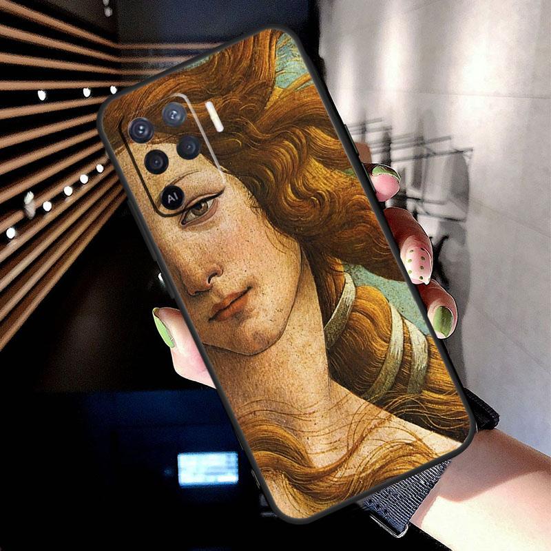 Art Paintings The Birth Of Venus Case For Oppo A74 A54 A94 A80 A60 A40 A18 A38 A58 A78 A98 A96 A76 A16 A15 A17 A57 A77 A5 Pro