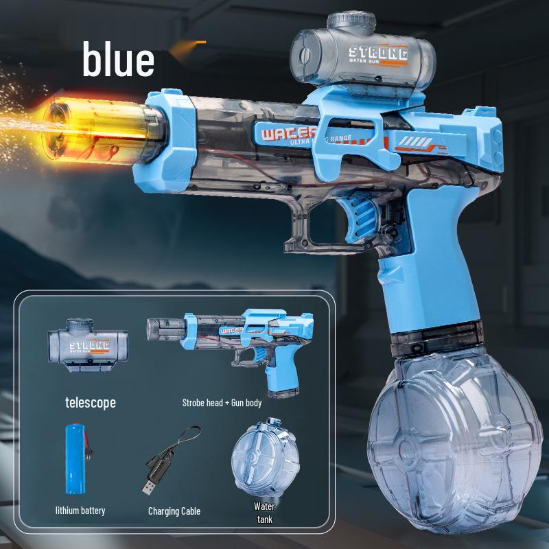 Electric Pulse Light Water Gun: High-Speed Continuous Fire Ice Mouse Toy.